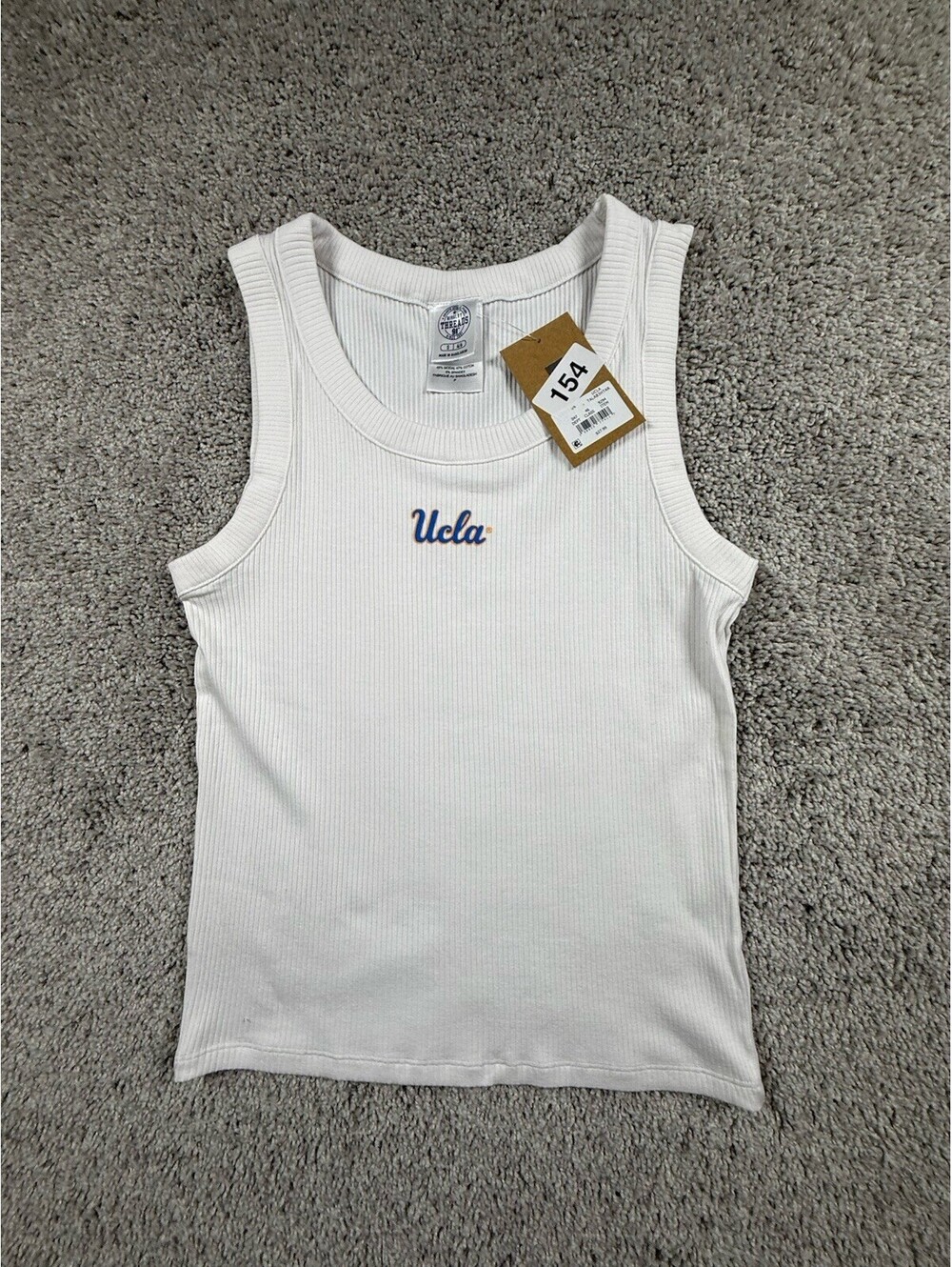 NWT Rilvary Threads UCLA Women’s Heavyweight Tank Top Ribbed White Size Small